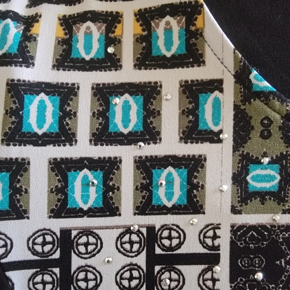 Style & Co. Multicolored Multiprint Mini Dress Women's Size XL - Picture 12 of 12